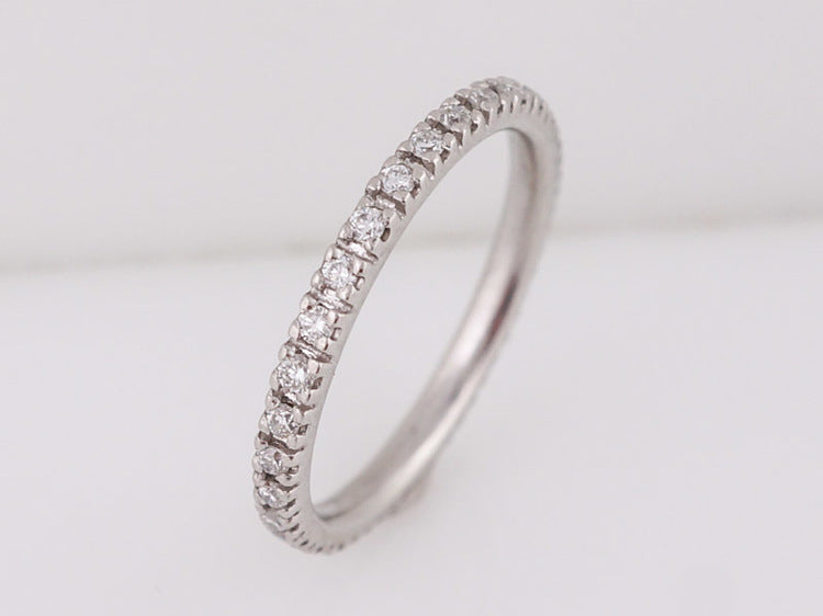 Modern Eternity Wedding Band .48ct Round Brilliant Cut Diamonds in Platinum