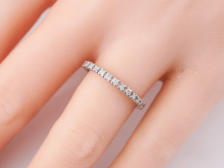 Modern Eternity Wedding Band .48ct Round Brilliant Cut Diamonds in Platinum