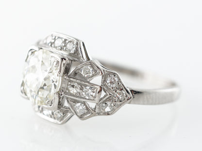 1 Carat Art Deco Engagement Ring w/ Old European Cut Diamond