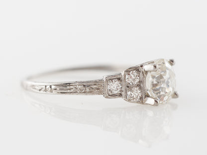 Vintage 1 Carat Diamond Engagement Ring in Platinum