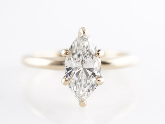 Marquise Diamond Engagement Ring 14k Yellow Gold