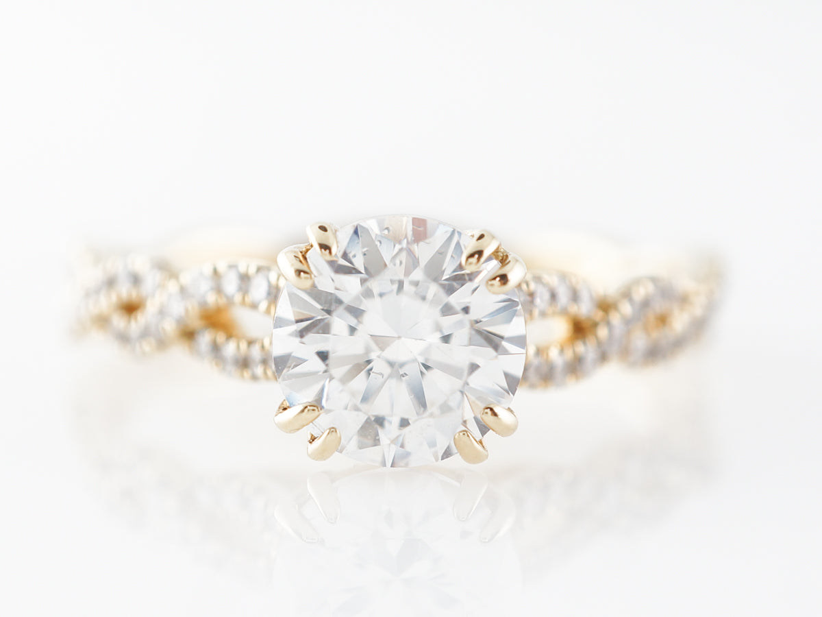 1 Carat Diamond Solitaire Engagement Ring in 14k