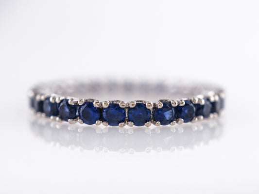 1.20 Carat Sapphire Eternity Wedding Band in 18k