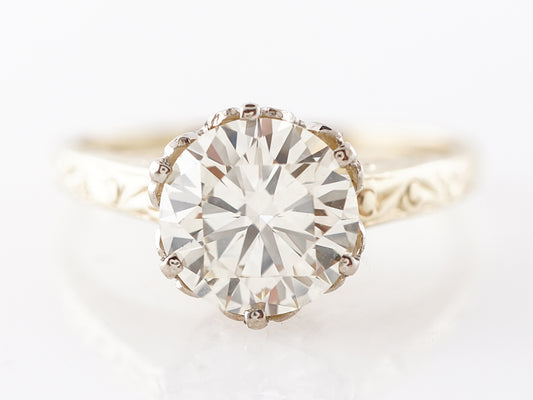 1.5 Carat Solitaire Diamond Art Deco Engagement Ring