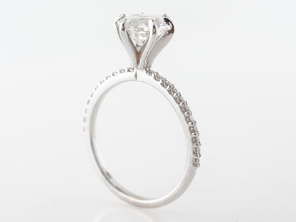 Pear Cut Diamond Engagement in 14k White Gold