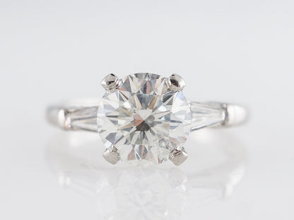 1.83 Round Brilliant Diamond Engagement Ring in Platinum
