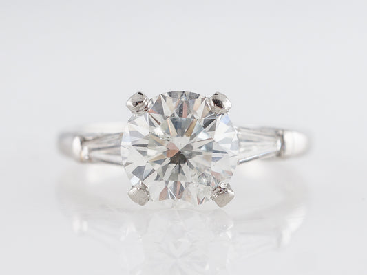 1.83 Round Brilliant Diamond Engagement Ring in Platinum