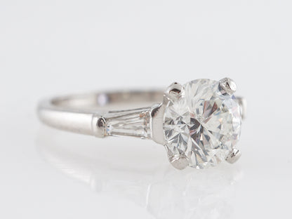 1.83 Round Brilliant Diamond Engagement Ring in Platinum