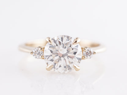 1.84 Round Brilliant Cut Diamond Engagement Ring in 14k Yellow Gold
