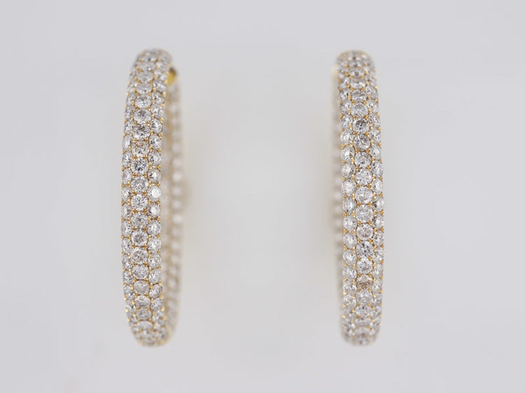 Modern Earrings 2.00 Round Brilliant Cut Diamonds in 14k Yellow GoldComposition: Platinum Total Diamond Weight: 2.00ct Total Gram Weight: 8.90 g