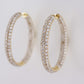 Modern Earrings 2.00 Round Brilliant Cut Diamonds in 14k Yellow Gold