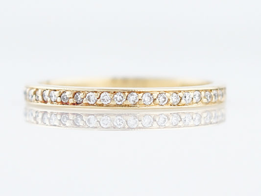 Eternity Wedding Band Modern .36 Round Brilliant Cut Diamonds in 18k Yellow Gold