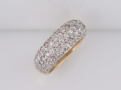 Modern Right Hand Ring 2.44ct Round Brilliant Cut Diamonds in 14k Yellow Gold