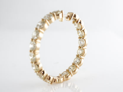 12 Carat Diamond Hoop Earrings in 18K Yellow Gold