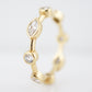Modern Right Hand Ring 1.20 Marquis & Round Brilliant Cut Diamonds in 18k Yellow Gold