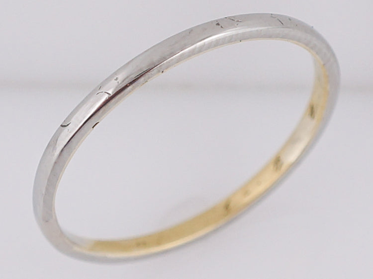 Antique Wedding Band Early Art Deco in 18k White & Yellow GoldComposition: PlatinumTotal Gram Weight: 1.50 g