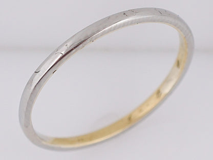 Antique Wedding Band Early Art Deco in 18k White & Yellow Gold