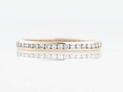 Eternity Wedding Band Modern .66 Round Brilliant Cut Diamonds in 14k Yellow Gold