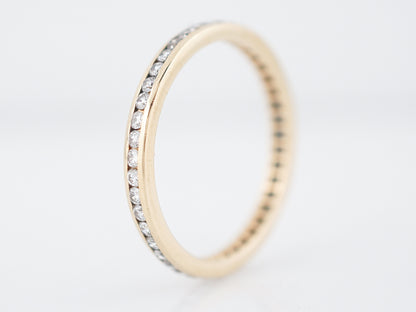 Eternity Wedding Band Modern .66 Round Brilliant Cut Diamonds in 14k Yellow Gold