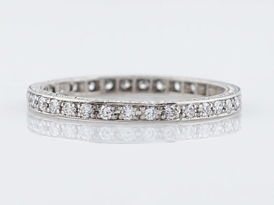 Eternity Wedding Band Modern .32 Round Brilliant Cut Diamonds in Platinum