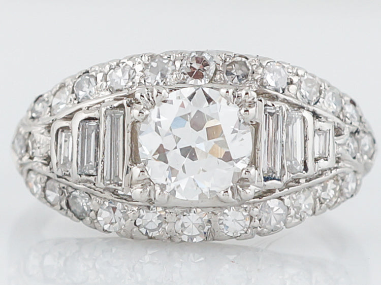 Incredible Antique Diamond Engagement Ring Art Deco