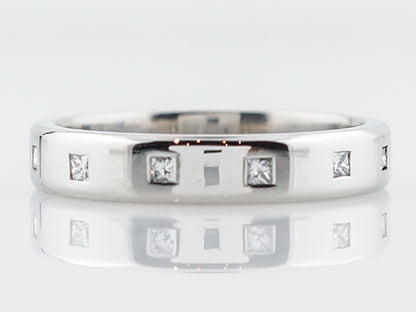 Wedding Band Modern .21 Princess Cut Diamonds in Platinum by Jeff Cooper