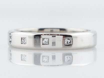 Wedding Band Modern .21 Princess Cut Diamonds in Platinum by Jeff Cooper