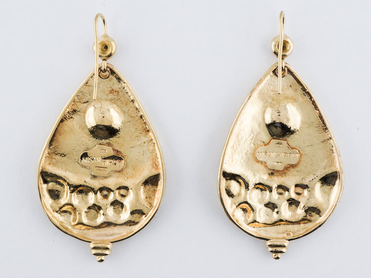 Misani Hiromi Dangle Earrings .14 Round Brilliant Cut Diamonds in 18k Yellow Gold
