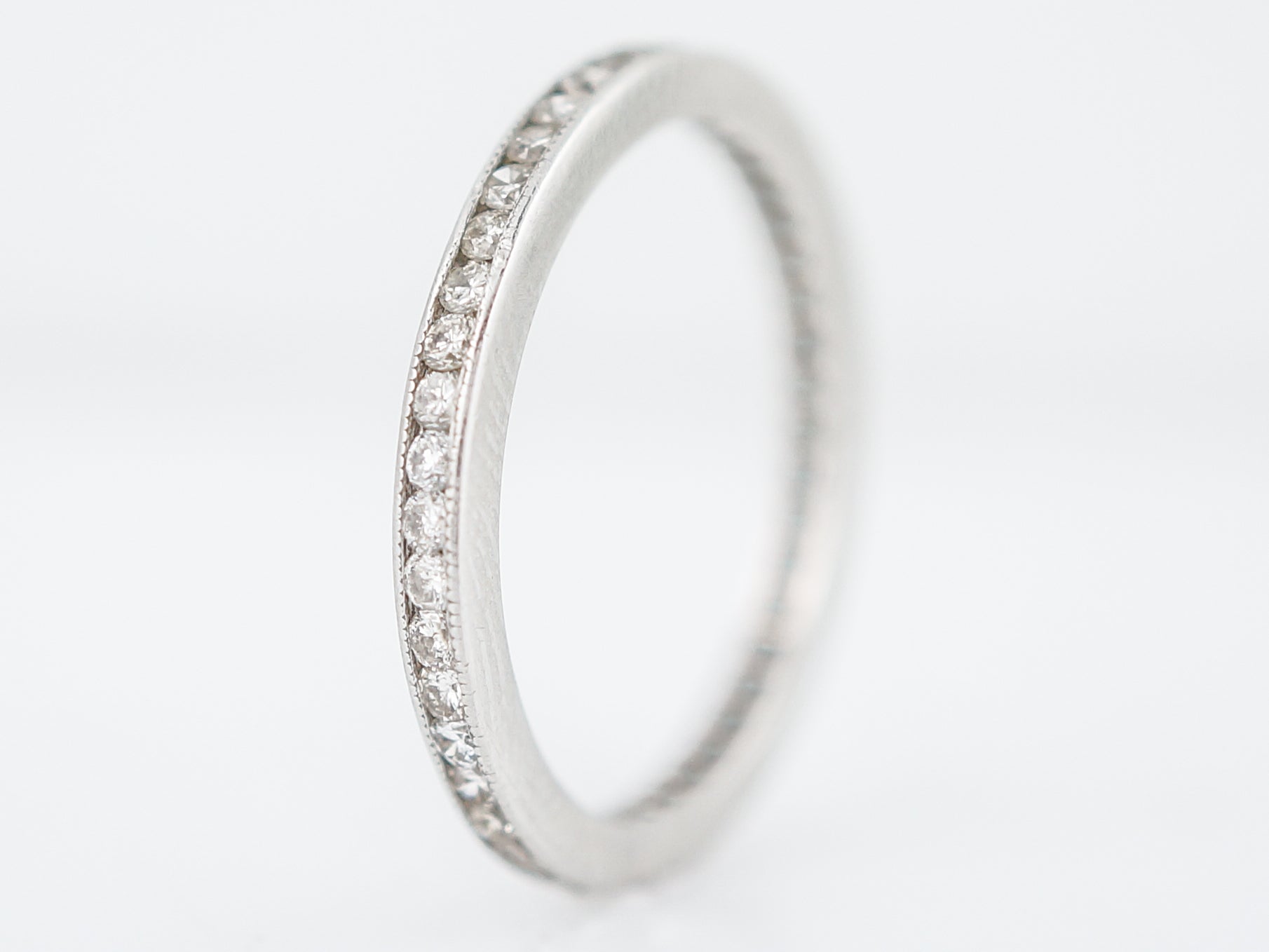 Eternity Wedding Band Modern .70 Round Brilliant Cut Diamonds in Platinum