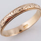 Antique Wedding Band Art Deco Engraved in 18k Yellow Gold
