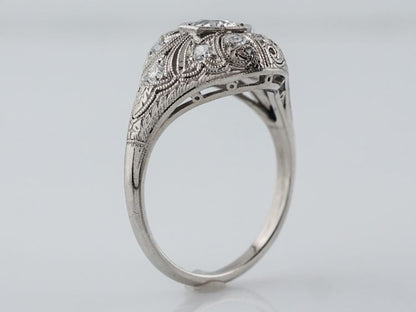 Antique Engagement Ring Art Deco .31 Old European Cut Diamond in Platinum