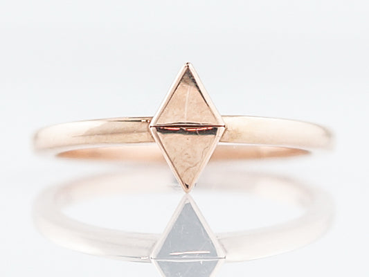 Right Hand Ring Modern Geometric in 14k Rose Gold