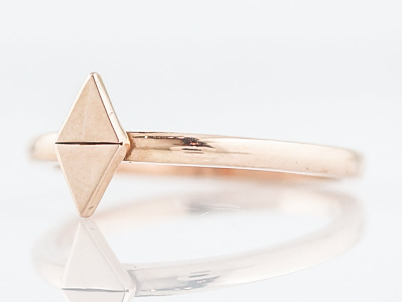 Right Hand Ring Modern Geometric in 14k Rose Gold – Filigree Jewelers