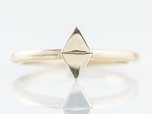Right Hand Ring Modern Geometric in 14k Yellow Gold