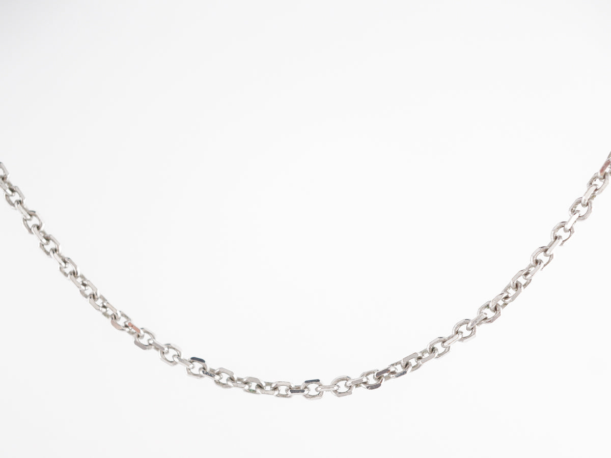 16 Inch Chain Necklace in 14k White Gold