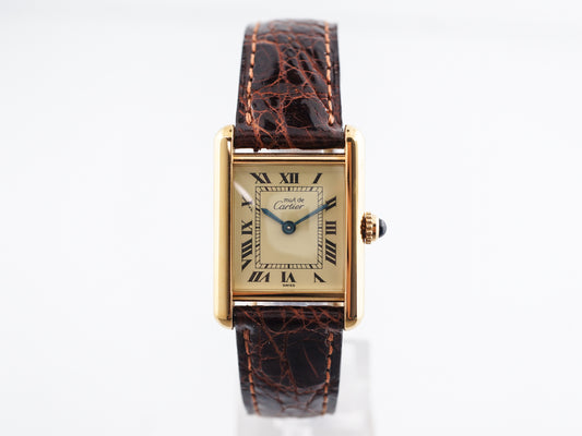 1613 Cartier Tank Women's Watch in Yellow Gold Vermeil