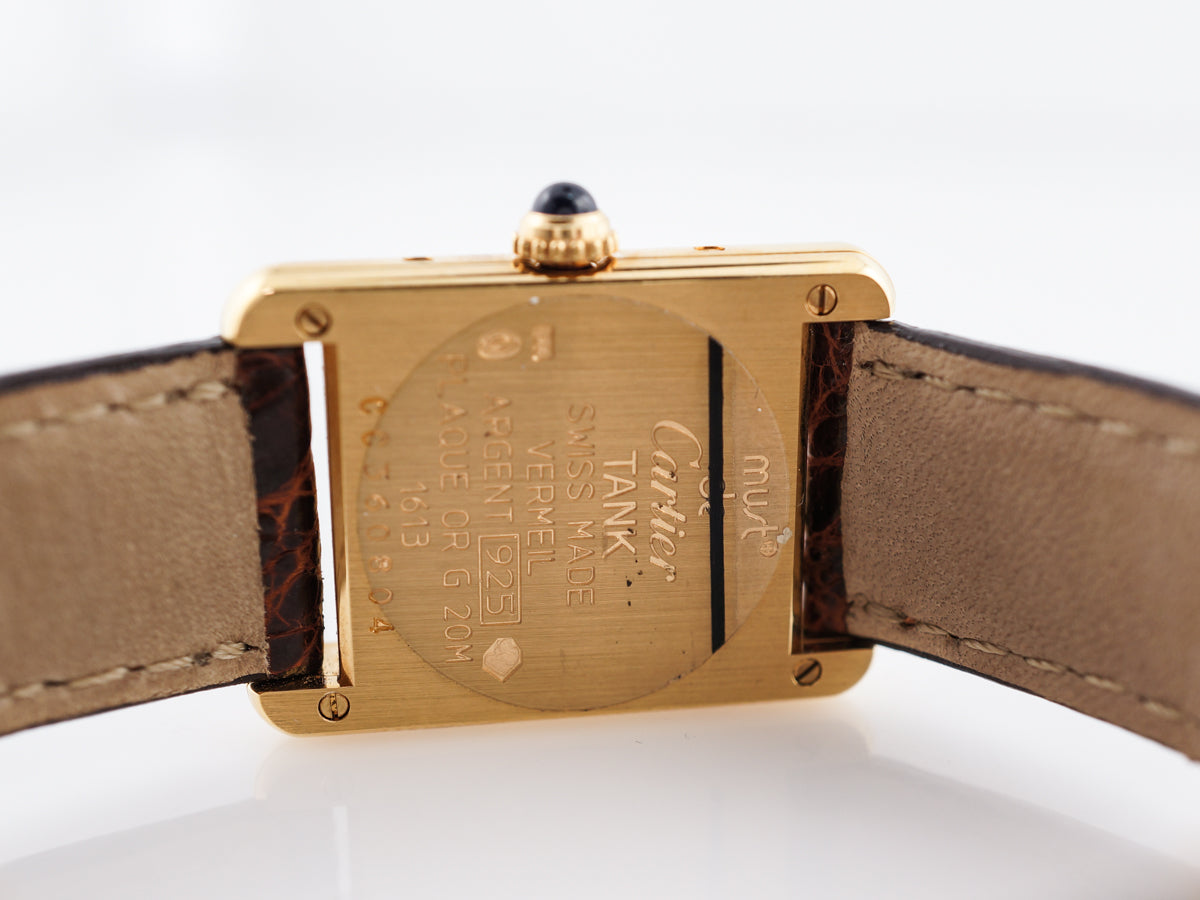 1613 Cartier Tank Women's Watch in Yellow Gold Vermeil