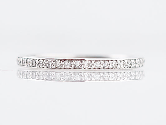 .32 Single Cut Diamond Wedding Band in 14k White Gold