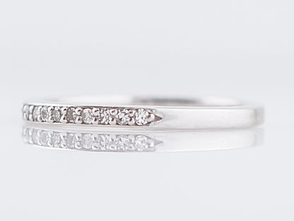 .32 Single Cut Diamond Wedding Band in 14k White Gold