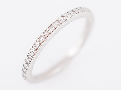 .32 Single Cut Diamond Wedding Band in 14k White Gold