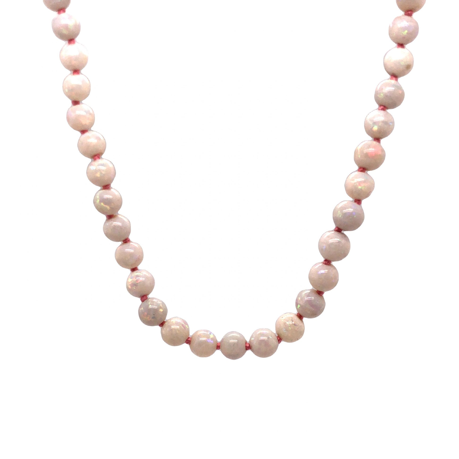 14 Inch Beaded Opal Necklace in 14k Yellow GoldComposition: PlatinumTotal Gram Weight: 14.9 gInscription: 585