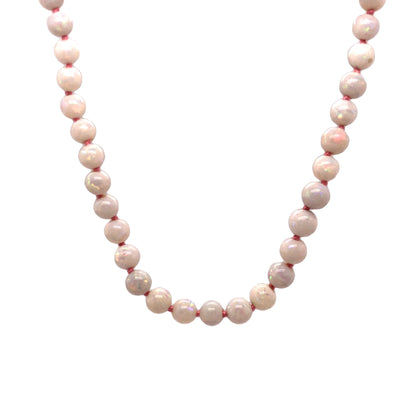 14 Inch Beaded Opal Necklace in 14k Yellow Gold