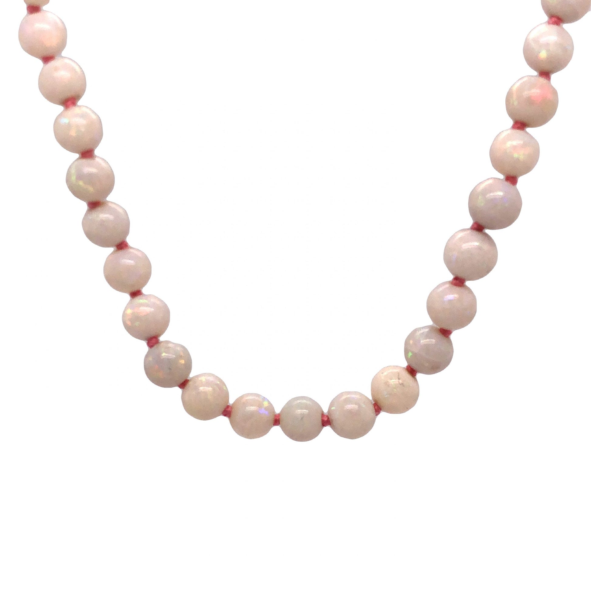 14 Inch Beaded Opal Necklace in 14k Yellow GoldComposition: PlatinumTotal Gram Weight: 14.9 gInscription: 585