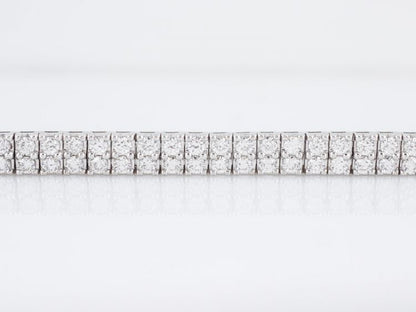 Tennis Bracelet Modern 6.12 Round Brilliant Cut Diamonds in 14k White Gold