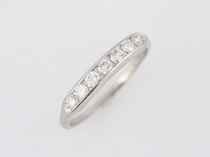 Wedding Band Modern .21 Round Brilliant Cut Diamonds in Platinum