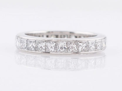 Eternity Wedding Band Modern 2.24 Princess Cut Diamonds in Platinum