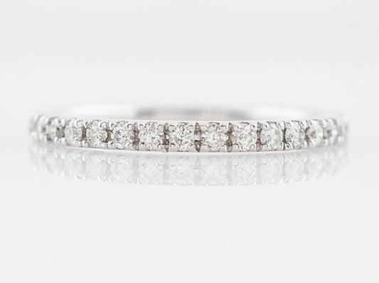 Wedding Band Modern .25 Round Brilliant Cut Diamonds in 14k White Gold