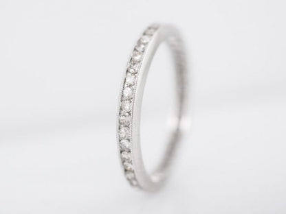 Antique Eternity Wedding Band Art Deco .50 Single Cut Diamonds in Platinum