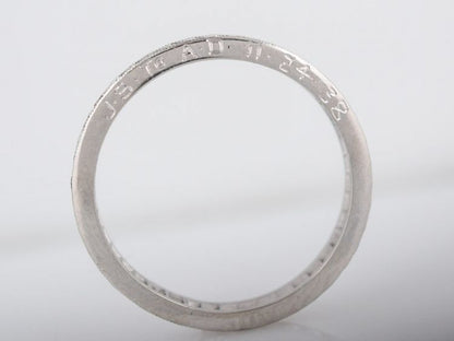 Antique Eternity Wedding Band Art Deco .50 Single Cut Diamonds in Platinum