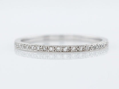 Modern Eternity Wedding Band Art Deco Style .21 Round Brilliant Cut Diamonds in Platinum